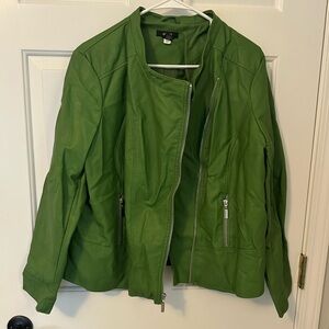 Leather Alfani Green Women's bomber Jacket